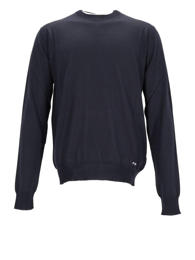 crew-neck silk jumper