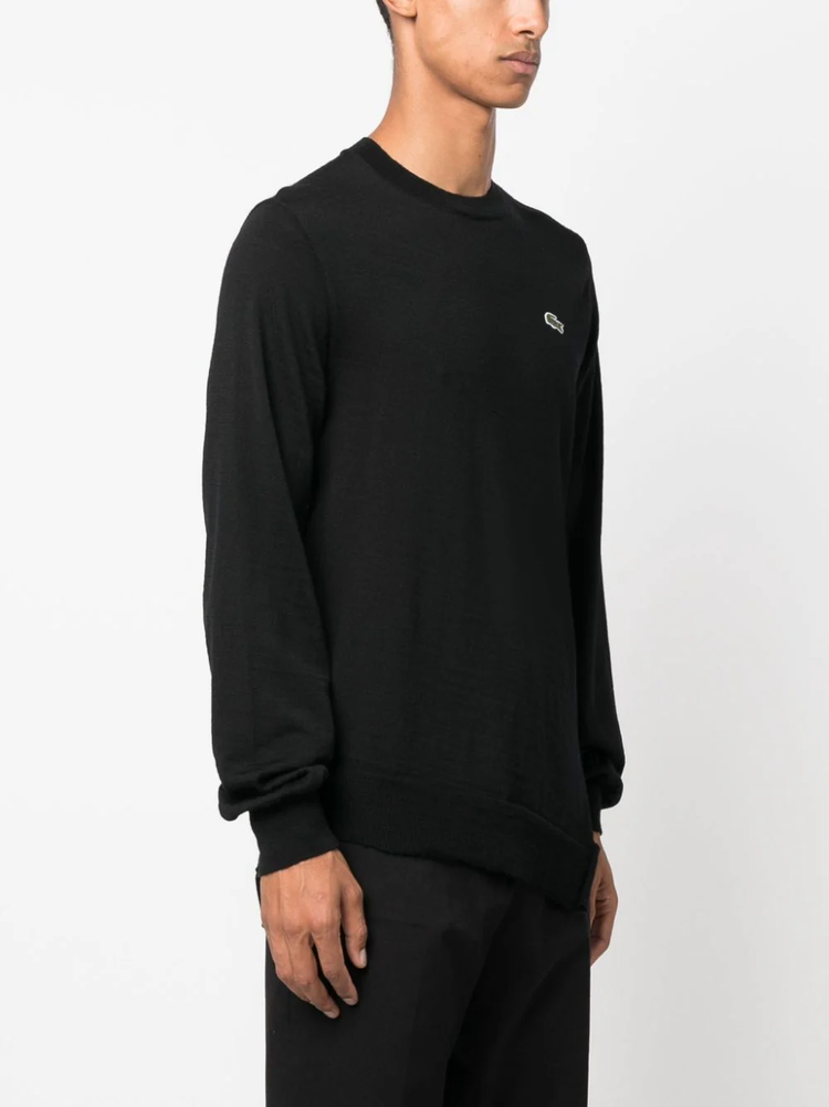 x Lacoste asymmetric wool jumper