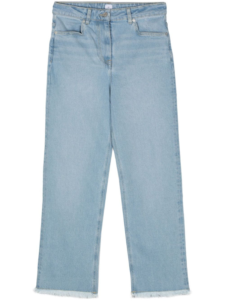 straight-leg organic cotton jeans