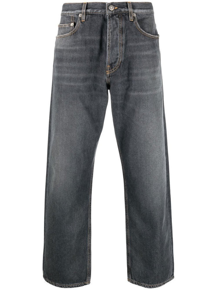 GOLDEN M'S  PANT CORY LOOSE SKATE MEDIUM  WASHED DENIM