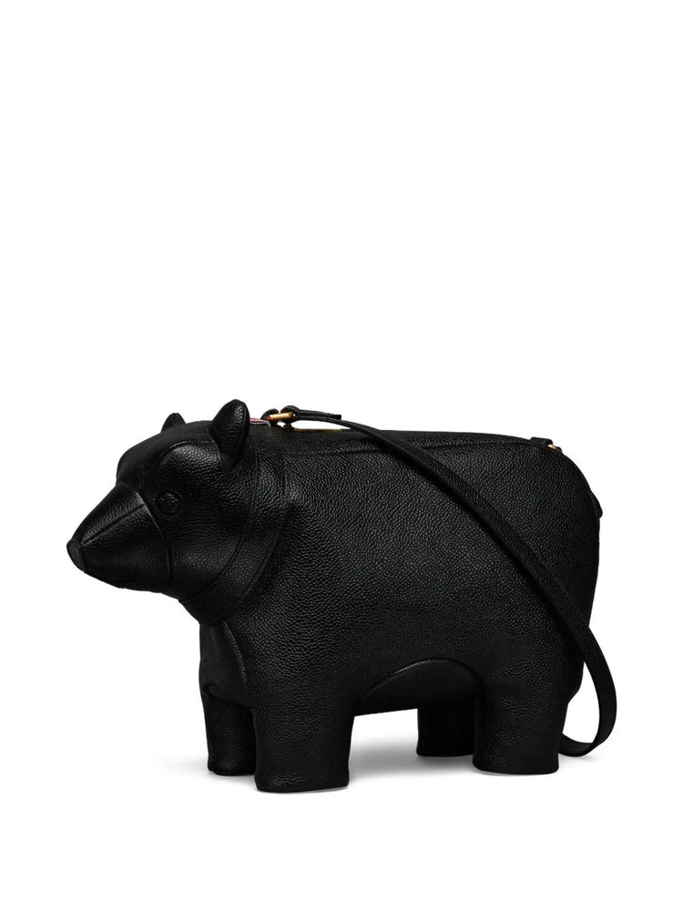 BEAR BAGUETTE BAG IN PEBBLE GRAIN LEATHER