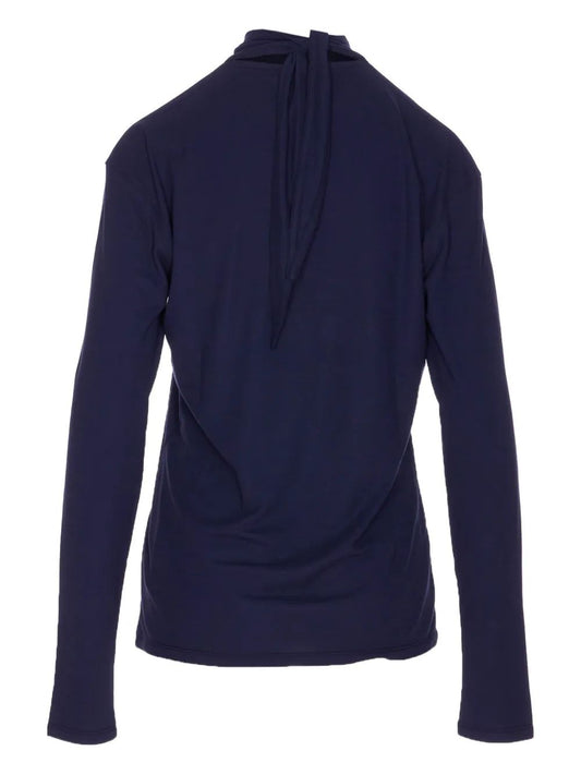 LONG SLEEVE FOULARD TOP