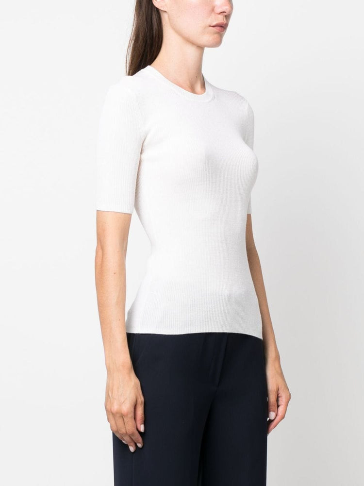 Leila ribbed-knit wool top
