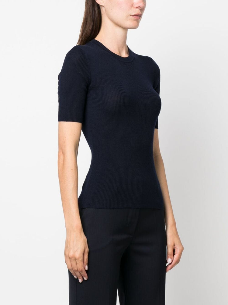 Leila ribbed-knit wool top