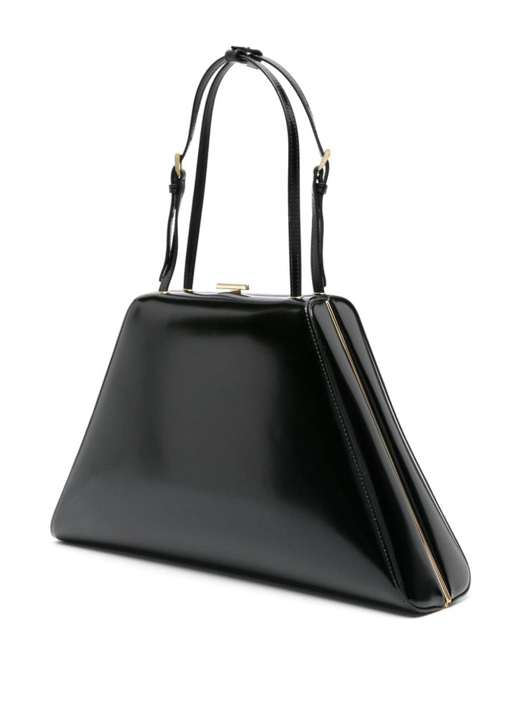 patent-leather tote bag
