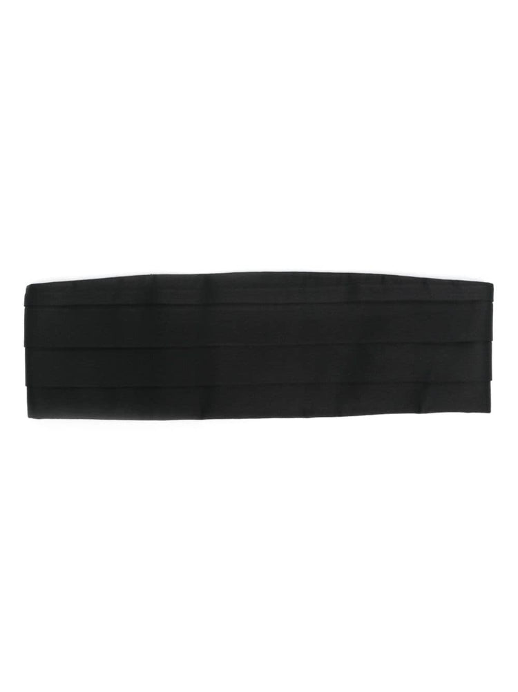 pleated satin belt