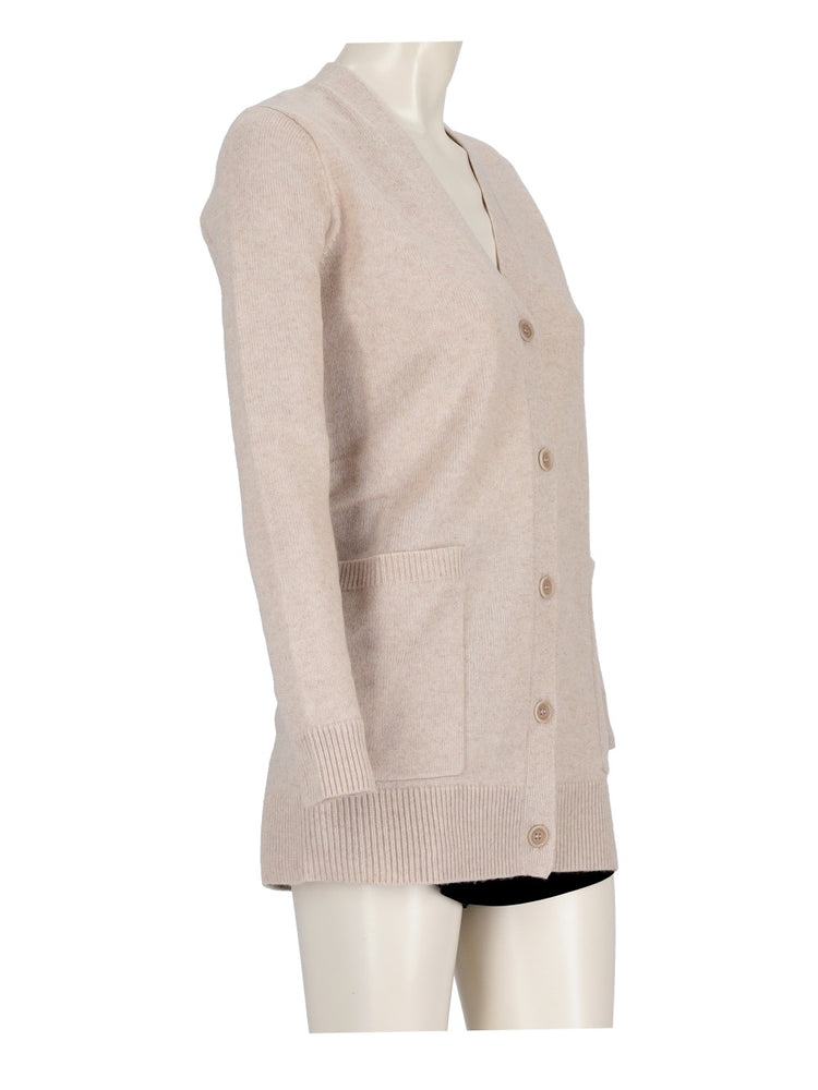 Virgin wool and cashmere cardigan with sequins