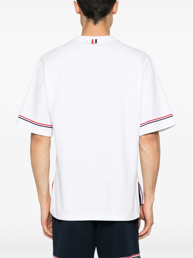 RWB-stripe cotton T-shirt