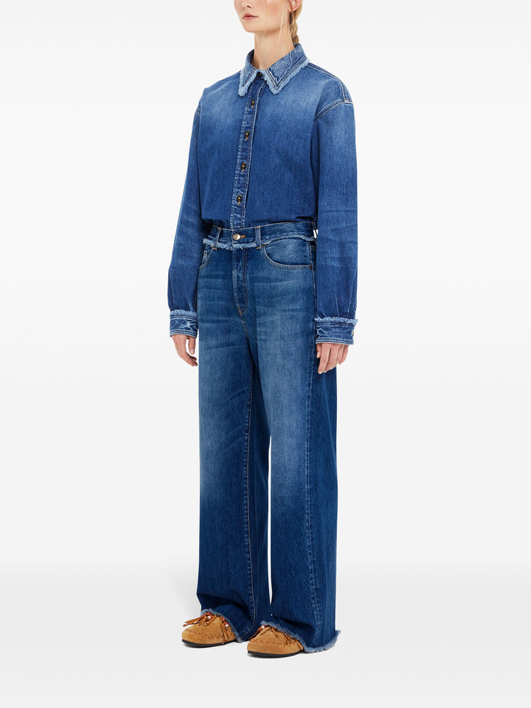 fringed jeans