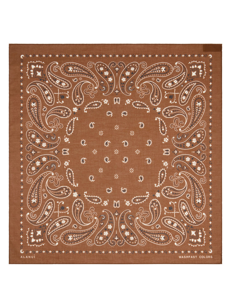 PRINTED COTTON BANDANA VERMOUTH/MULTICOL
