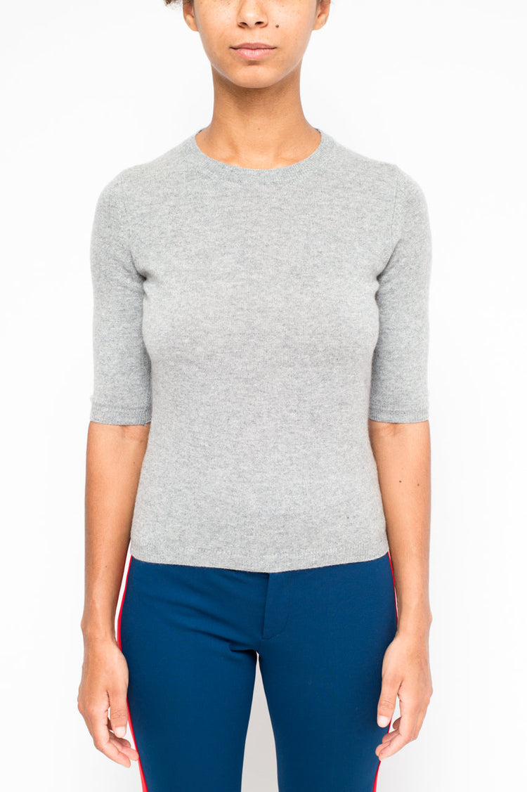 LA ROSE maglia 3/4 cashmere grigio chiaro