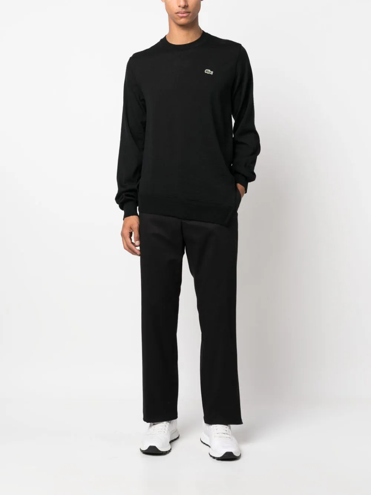 x Lacoste asymmetric wool jumper