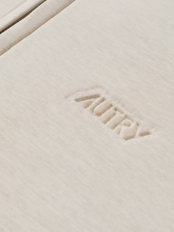 logo-debossed hoodie