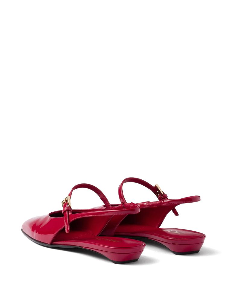 leather slingback ballerina shoes