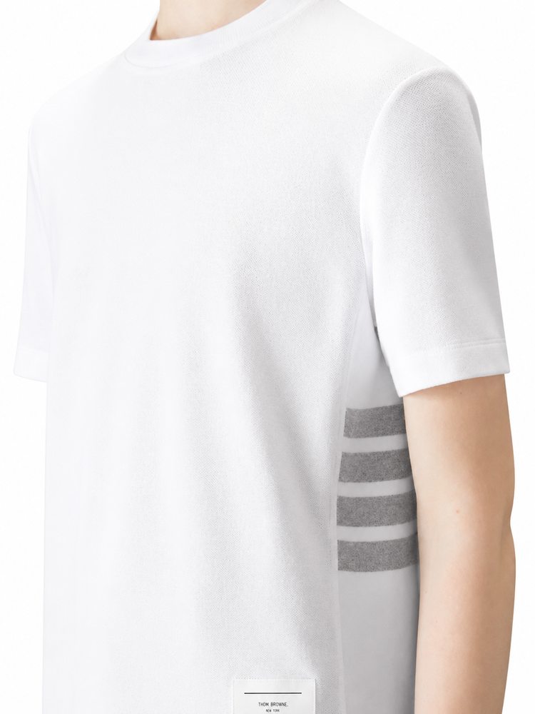 SHORT SLEEVE TEE W/ ENGINEERED 4 BAR STRIPE IN CLASSIC PIQUE