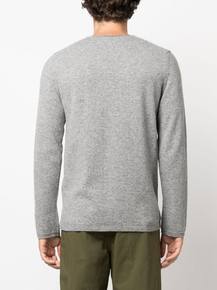 logo-patch wool jumper