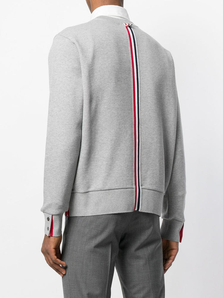 CREWNECK PULLOVER W/ CENTER-BACK RWB STRIPE IN CLASSIC LOOPBACK