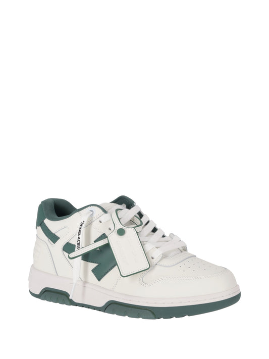OUT OF OFFICE CALF LEATHER WHITE - GREEN