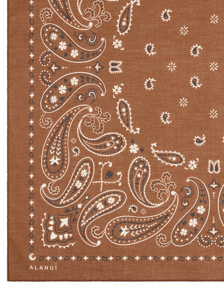 PRINTED COTTON BANDANA VERMOUTH/MULTICOL