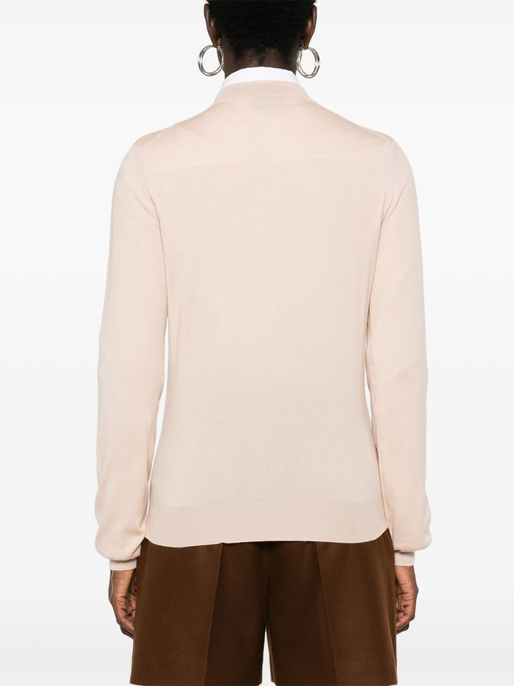 logo-jacquard cardigan