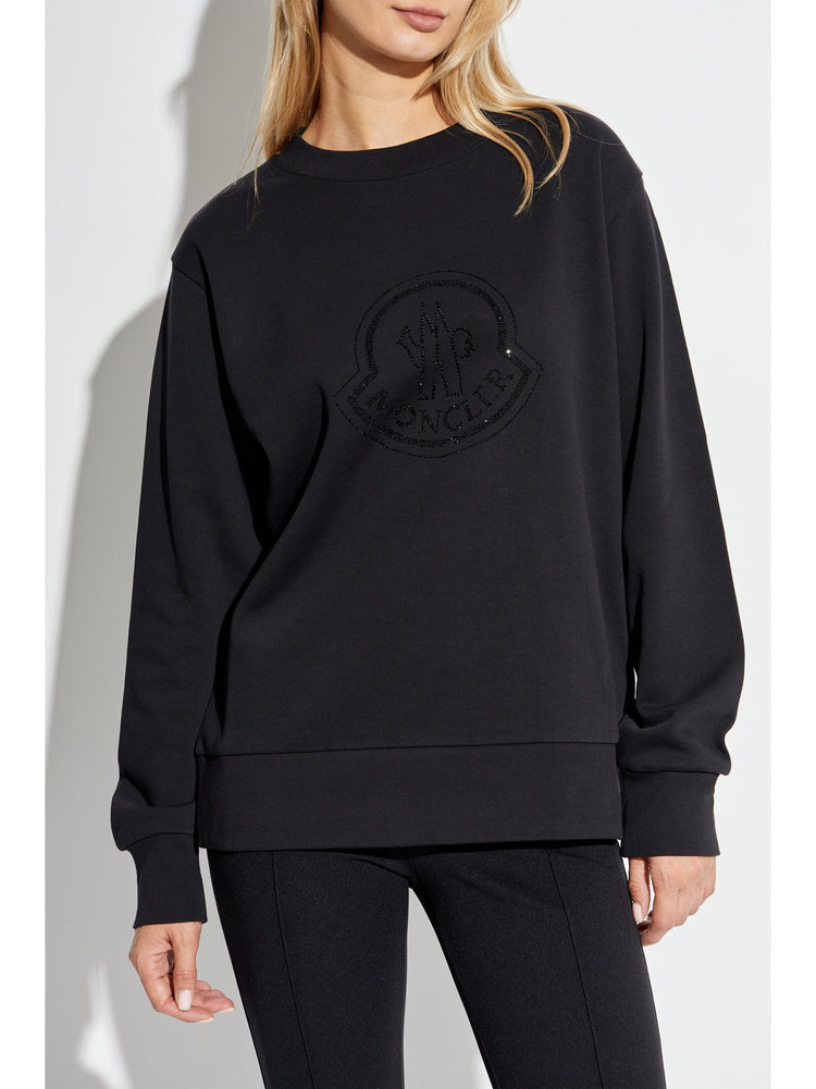crystal-embellished logo sweatshirt