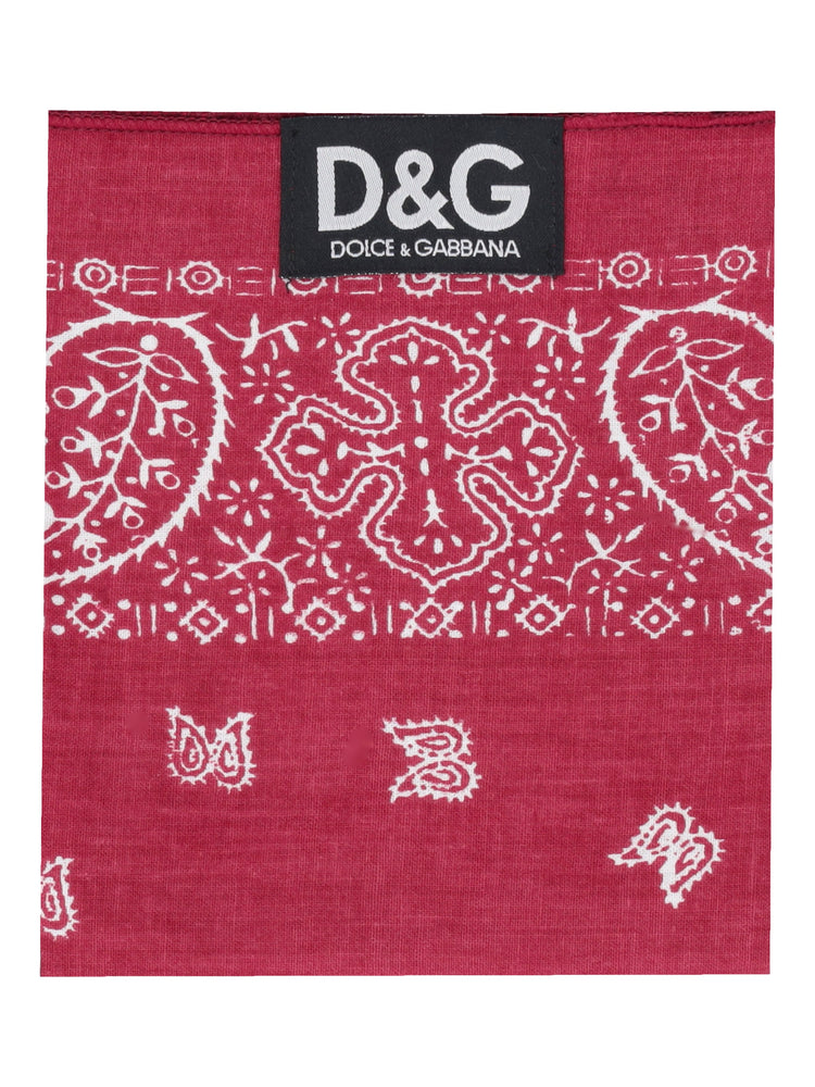 DOLCE&GABBANA paisley-print square scarf
