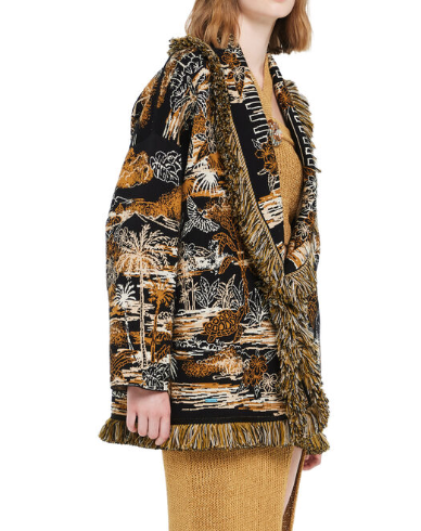 LOST IN PARADISE CARDIGAN BLACK BROWN
