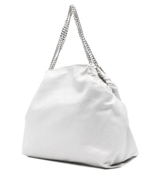 FALABELLA DRAWSTRING BAG ECO SHAGGY DEER W/STAINLESS STEEL CHAIN - AIRLITE