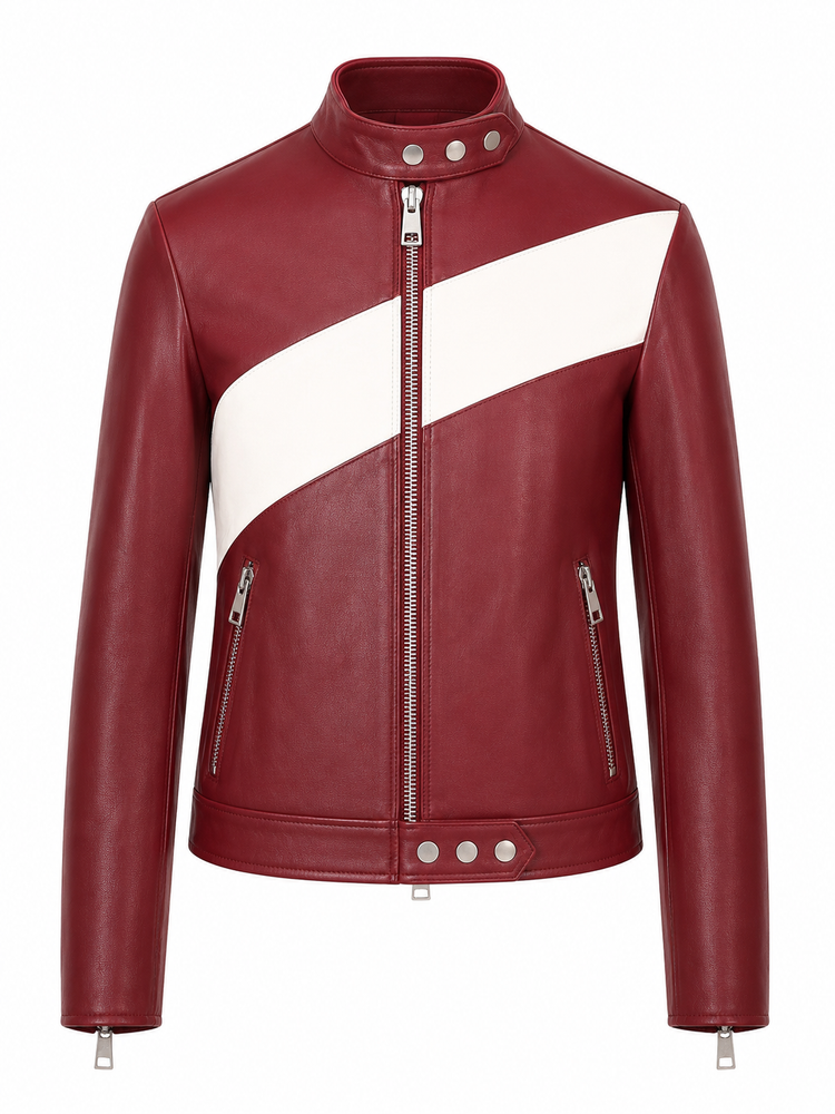 leather bomber black