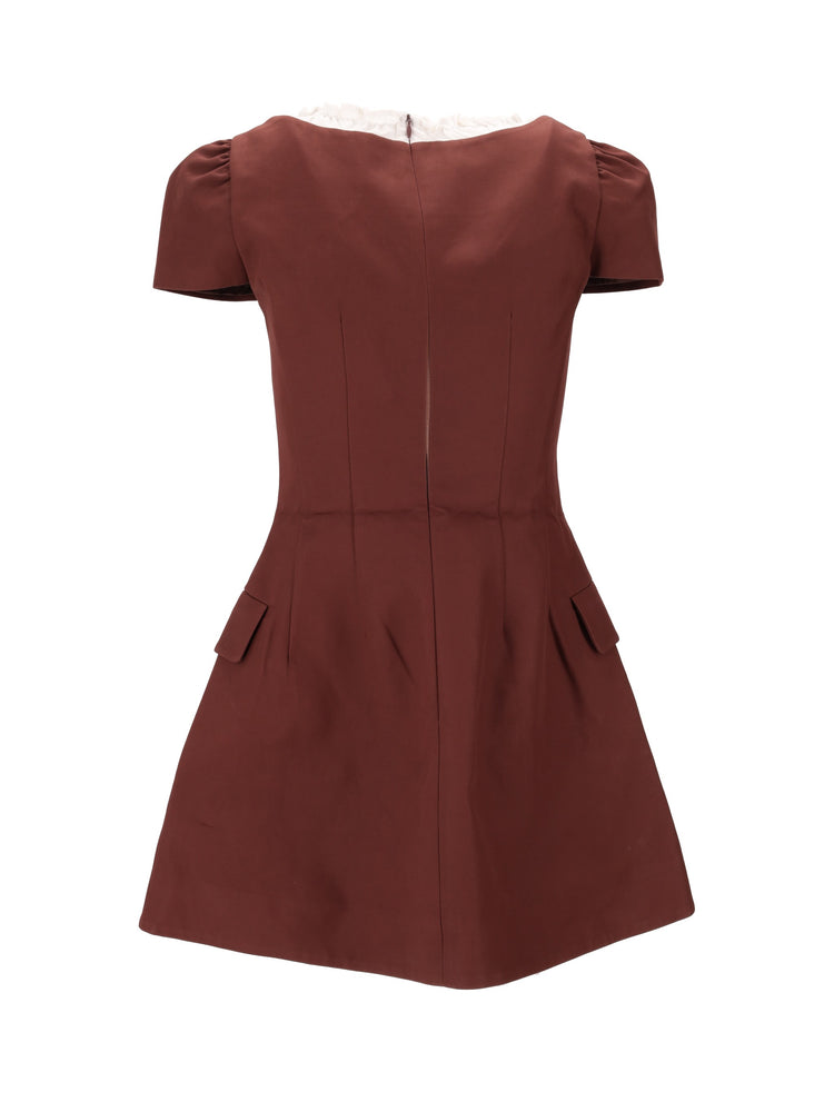 Scalloped Short Sleeve Dress