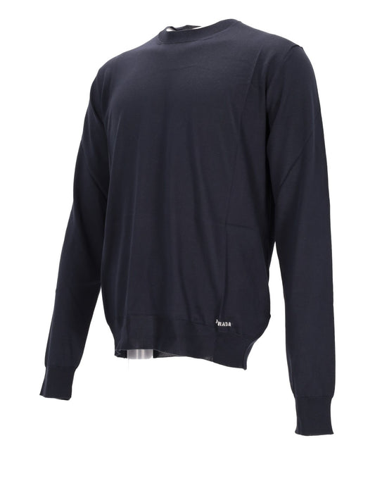 crew-neck silk jumper