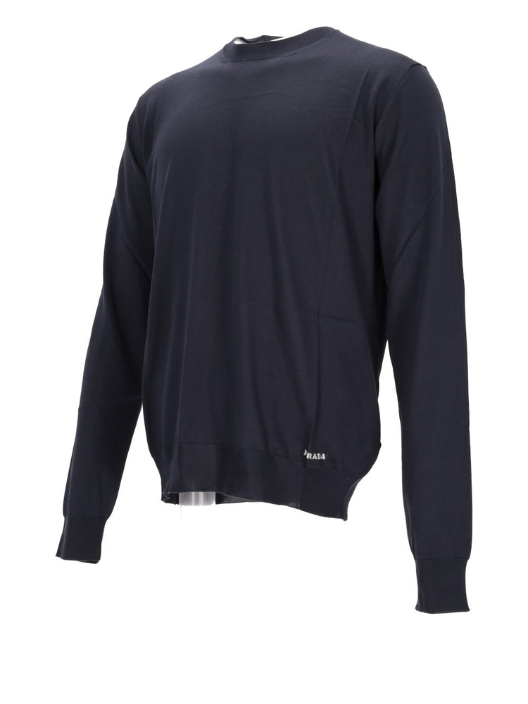 crew-neck silk jumper