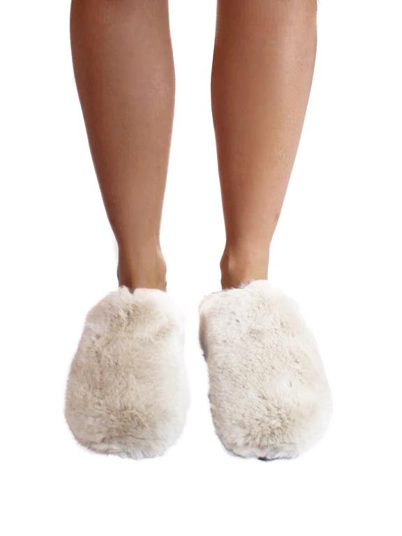Furry indoor slippers