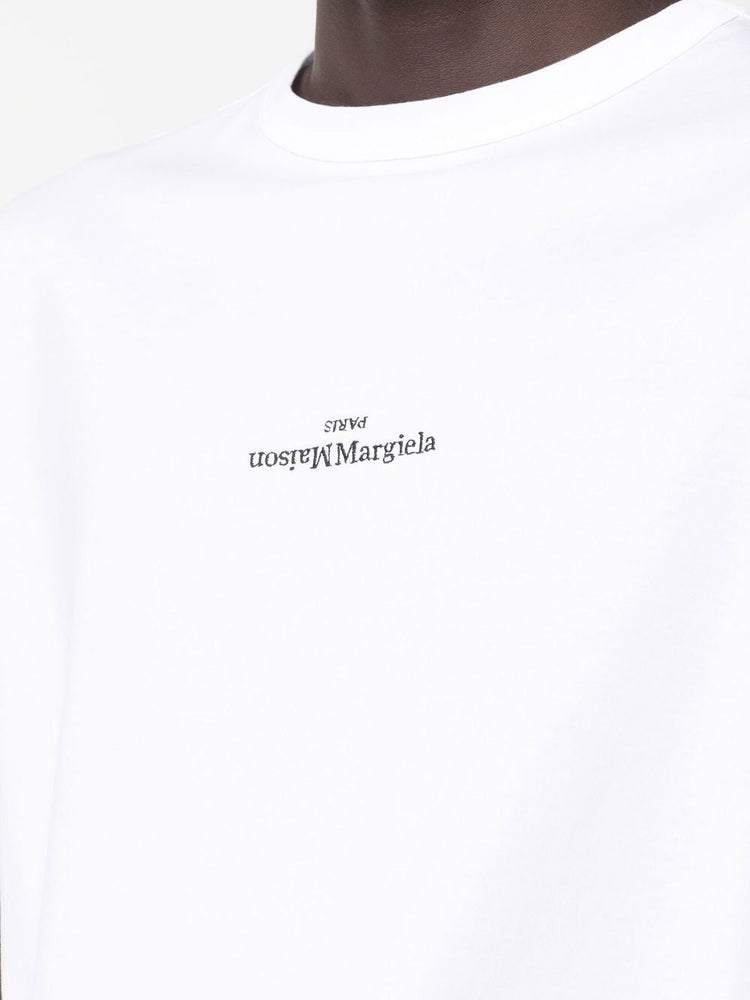 distorted-logo cotton T-shirt