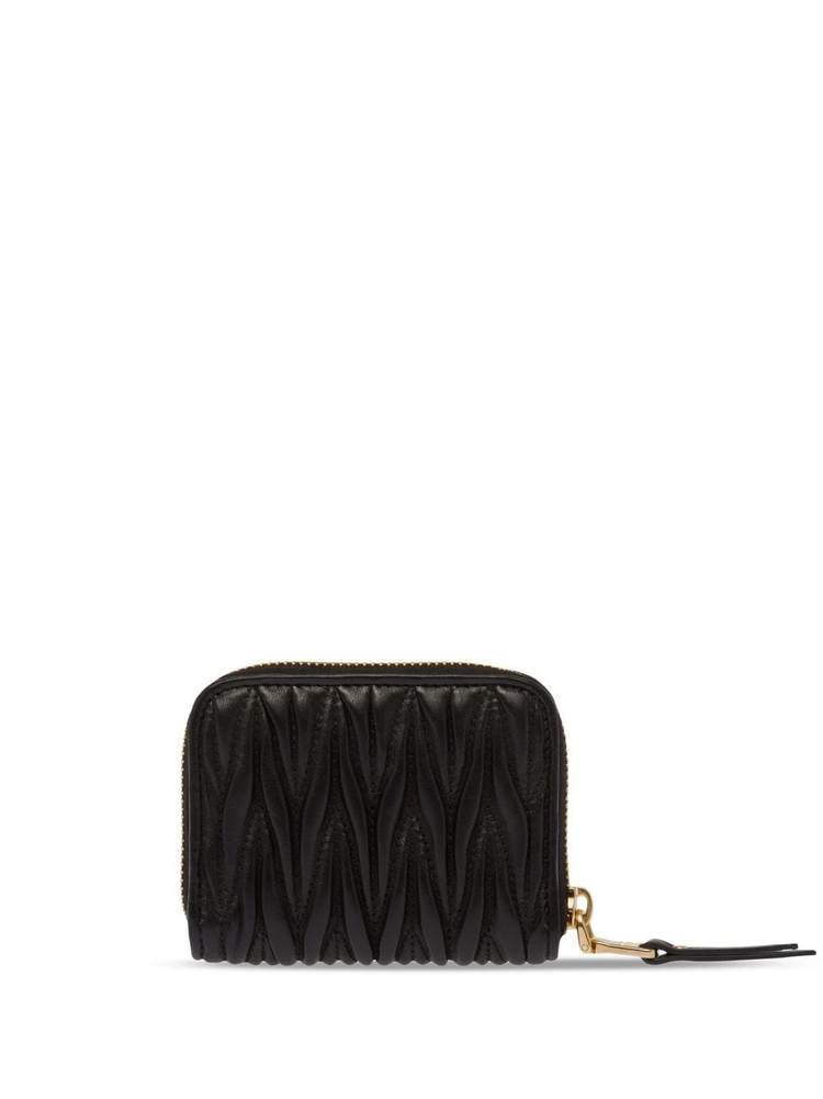 matelassé leather wallet
