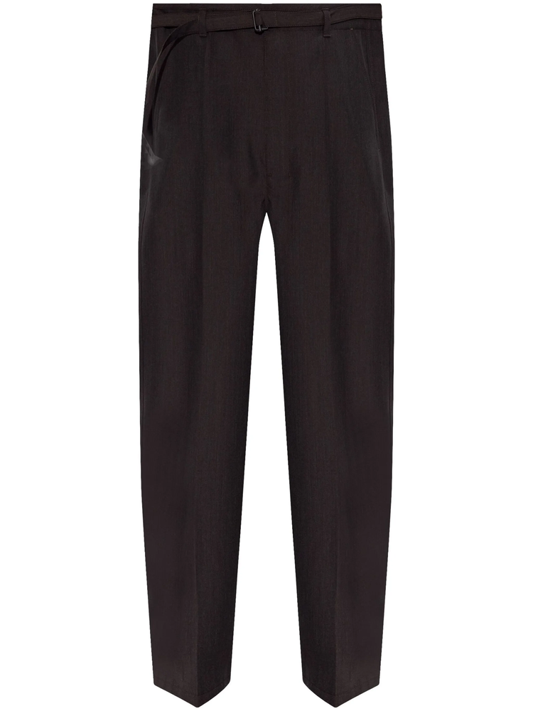 belted tailored trousers