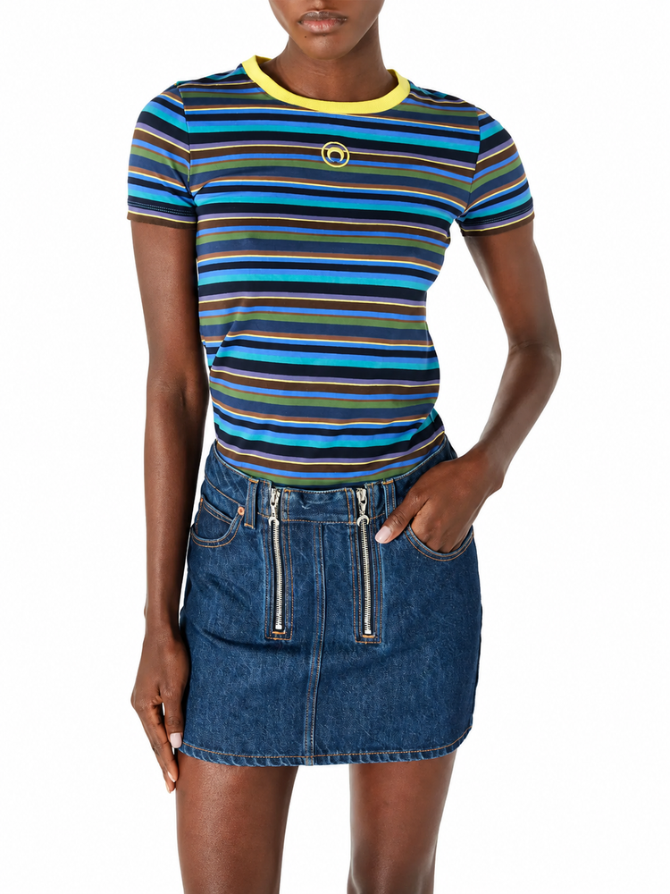 MOON LOGO STRIPES JERSEY BABY FIT T-SHIRT