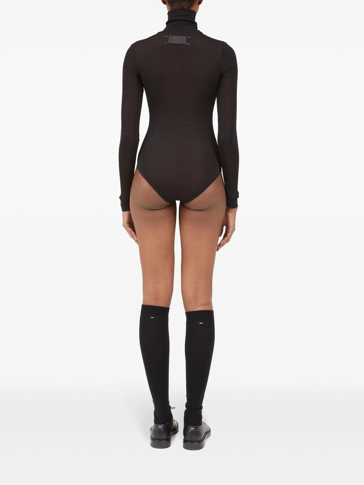 roll-neck long-sleeve bodysuit