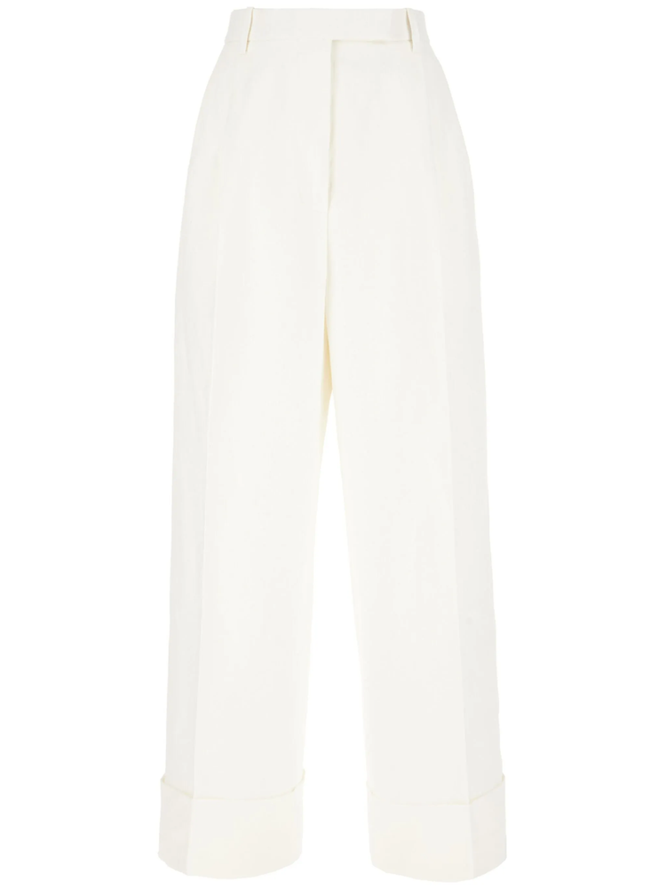 high-waisted trousers