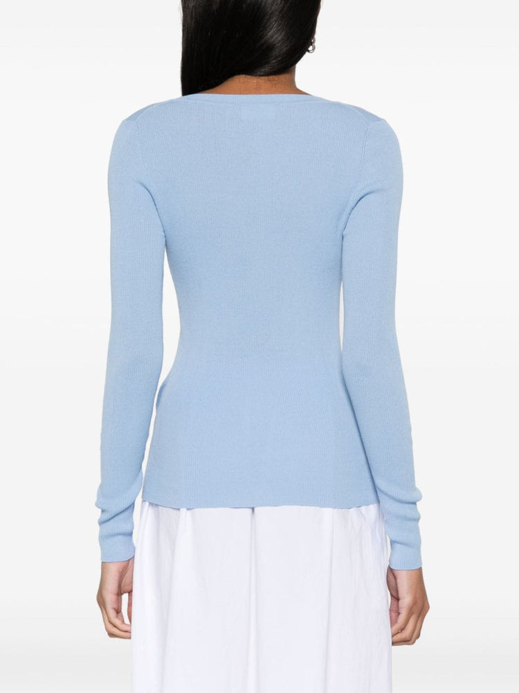 ribbed-knit cardigan
