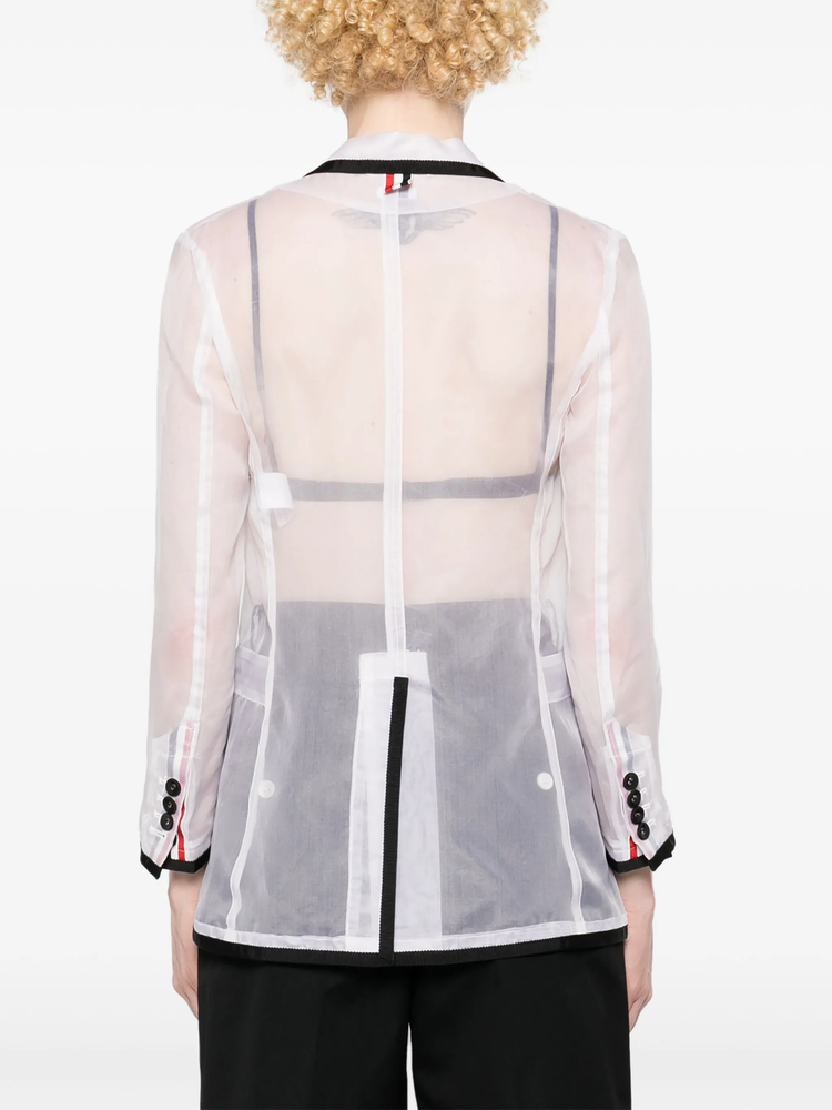 semi-sheer organza blazer