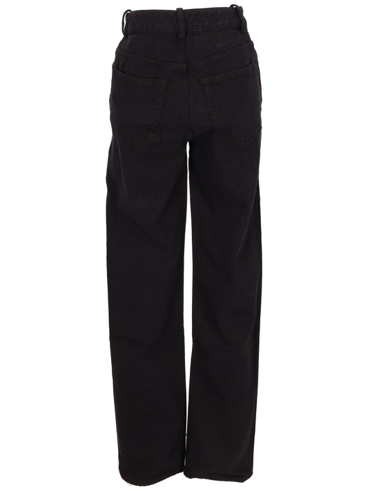 HERME 5-POCKETS SLIM FIT CROPPED TROUSERS DENIM