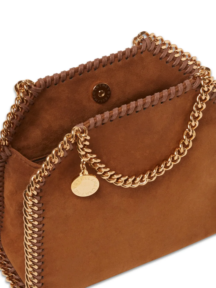 tiny Falabella suede bag