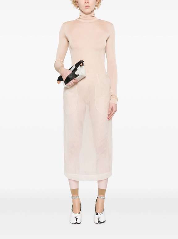 roll-neck long-sleeve bodysuit