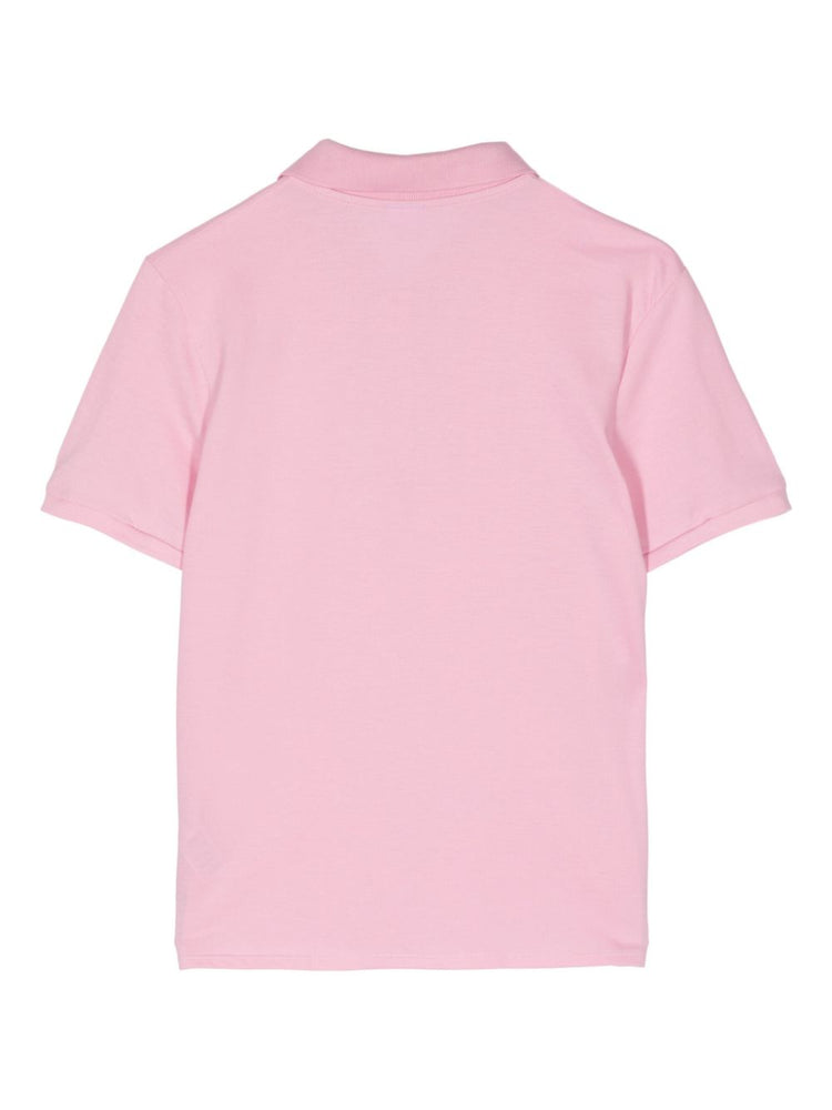 Zebra-patch polo top