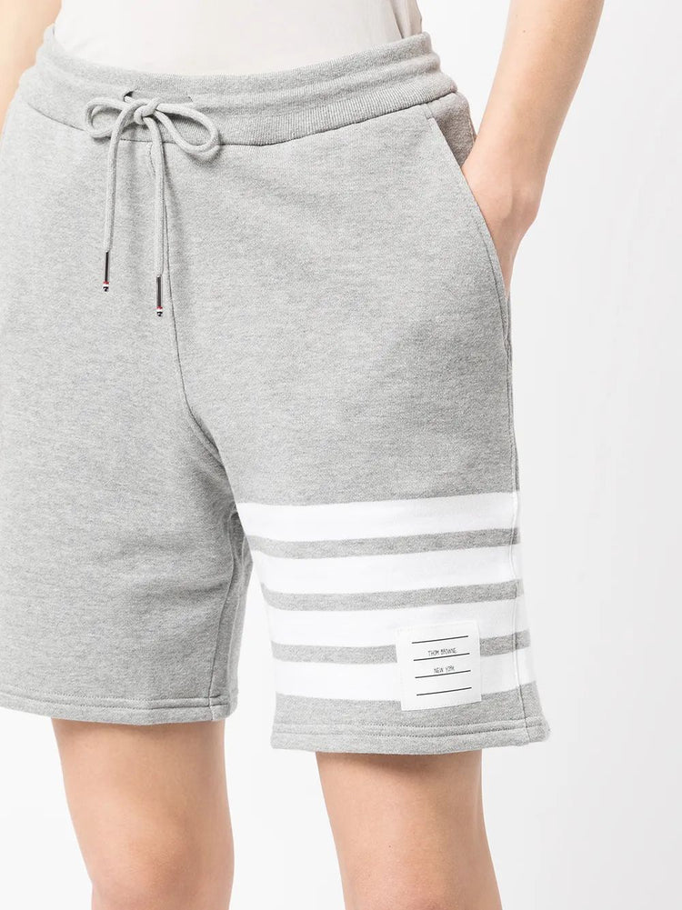 four-bar stripe track shorts