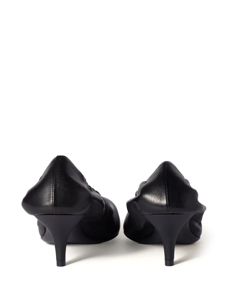 leather decolleté nappa pumps aviator