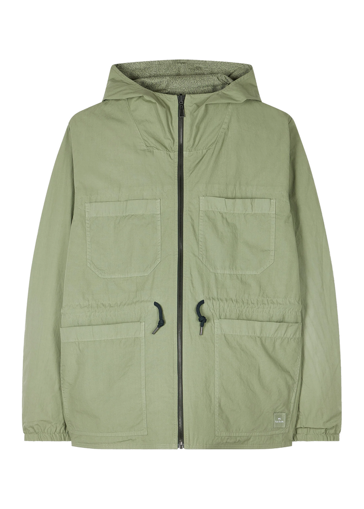 reversible hooded jacket