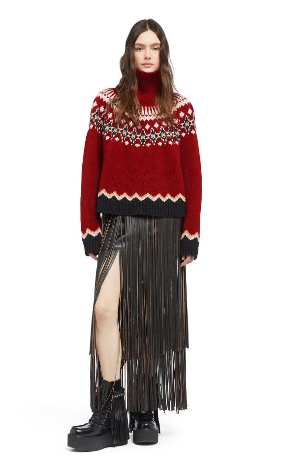 SWEET WINTER TURTLENECK CAMEL/MULTICOLOR