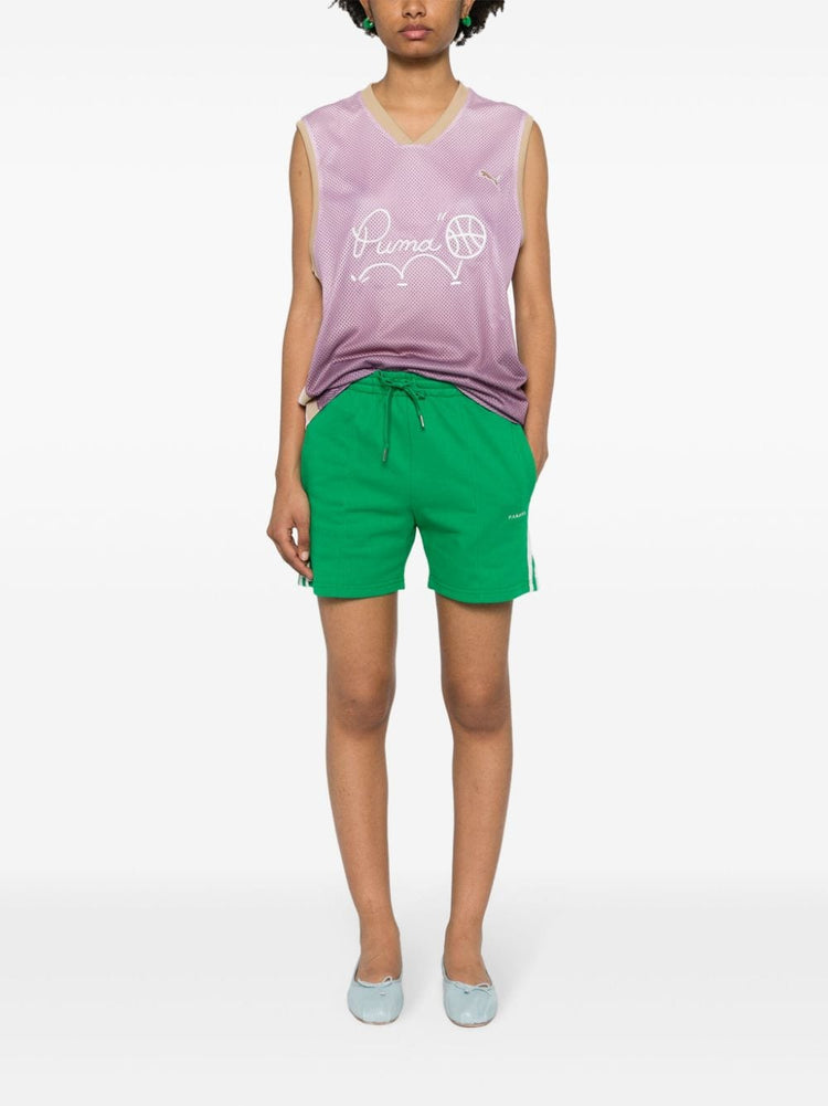 striped jersey shorts